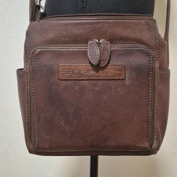 Vintage Fossil Brown Pebbled Leather Morgan Crossbody Purse Gently Loved - Picture 1 of 16